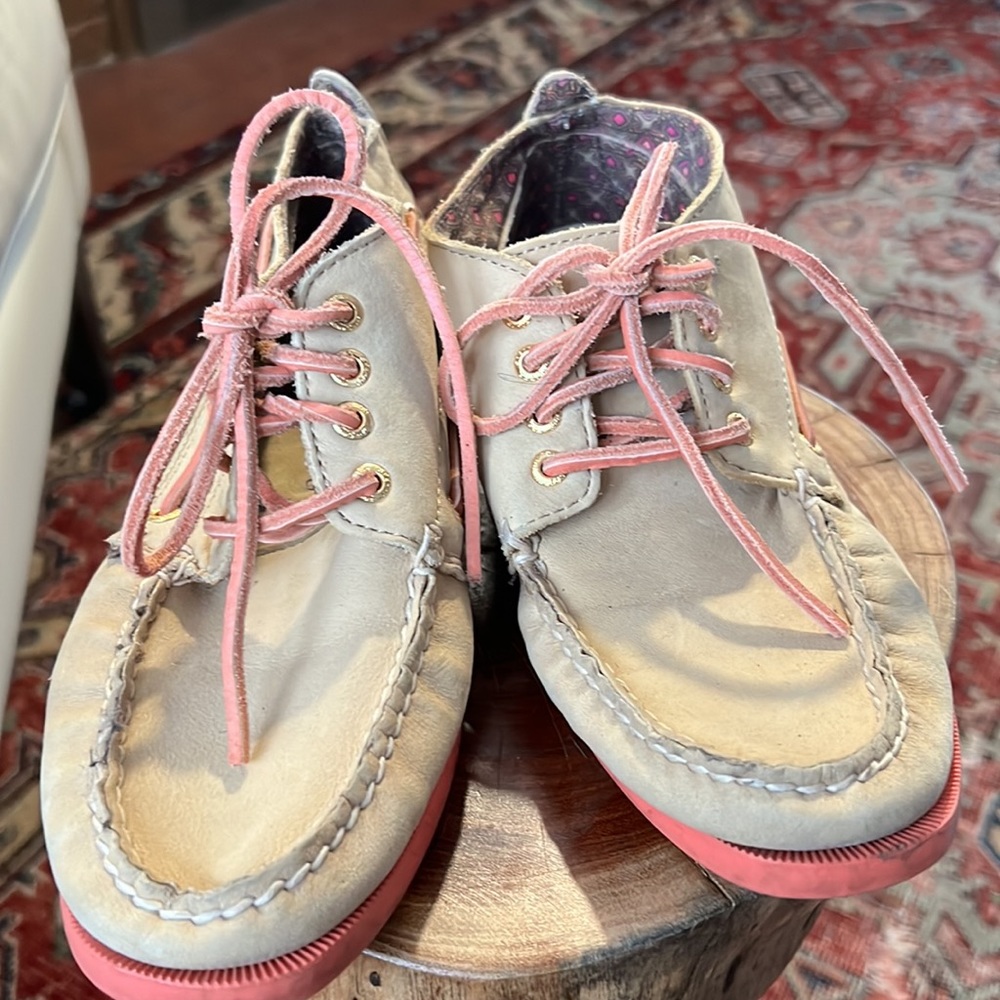 Sperry Top Sider tan leather moccasin ankle booties boat shoes - Picture 2 of 6